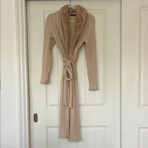 SHEIN Beige Faux Fur Jacket